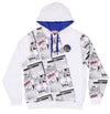 FISLL NBA Men's Golden State Warriors Comic Book Newspaper Print Hoodie, White