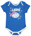 Outerstuff NFL Infant Girls Detroit Lions Cute 3-Pack Bodysuits
