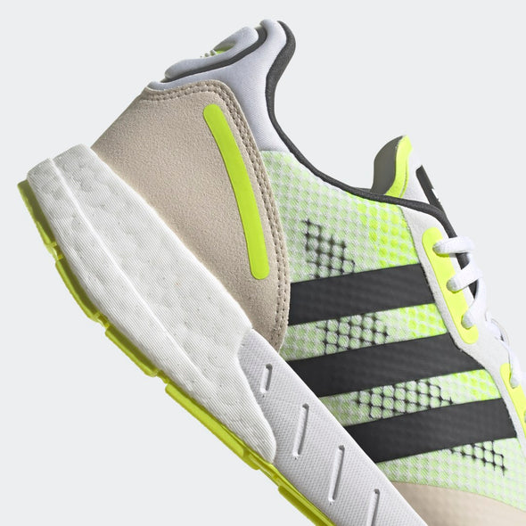 Adidas Men's ZX 1K Boost Sneaker Shoes, Footwear White/Solar Yellow/Core Black