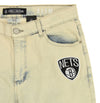 FISLL NBA Men's Brooklyn Nets Distressed Denim Jeans