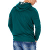 Zubaz NFL Men's Light Weight Team Color Hoodie With 3 Tone Zebra Lined Hood, Great Play Logo, Philadelphia Eagles