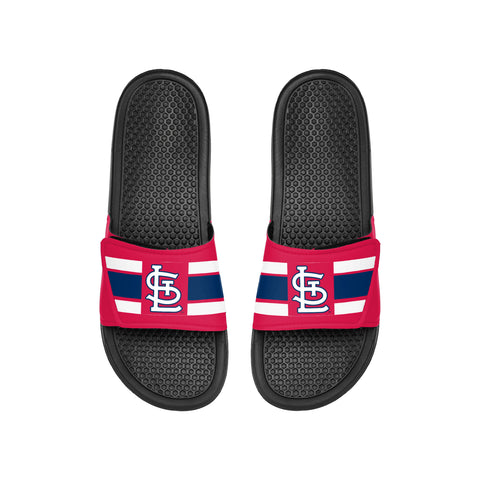 FOCO MLB Youth St. Louis Cardinals Stripe Legacy Sport Slides