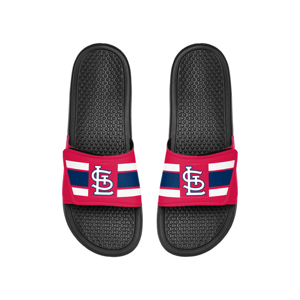 FOCO MLB Youth St. Louis Cardinals Stripe Legacy Sport Slides