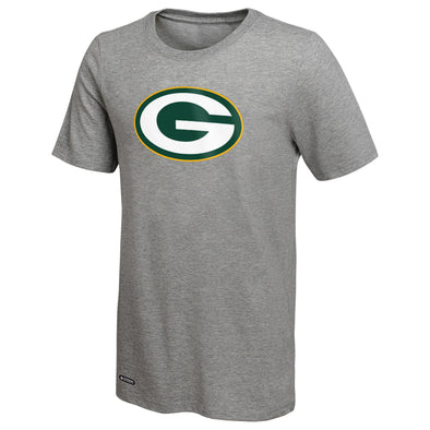 Outerstuff NFL Men's Green Bay Packers Primary Stadium Logo Tee, Grey