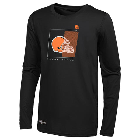 Outerstuff NFL Men's Cleveland Browns Too Tough Long Sleeve Dri-Tek T-Shirt