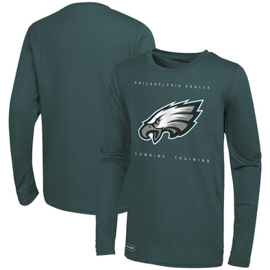 Outerstuff NFL Men's Philadelphia Eagles Side Drill Long Sleeve Shirt