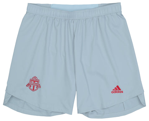 Adidas MLS Men's Toronto FC Away Unlined Shorts, Clear Grey/Scarlet
