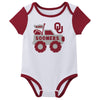 Outerstuff NCAA Infant Unisex Oklahoma Sooners Variety 3-Pack Bodysuit Set