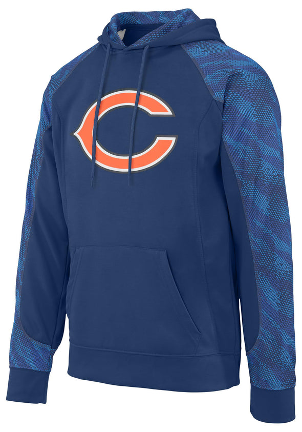 Zubaz NFL Men's Chicago Bears Elevated Logo Viper Hoodie