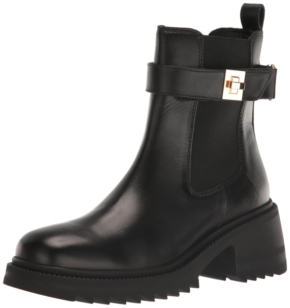 Steve Madden Women's Gates Ankle Boot, Black Leather