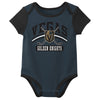 Outerstuff NHL Infant Unisex Las Vegas Golden Knights Variery 3-Pack Bodysuit Set