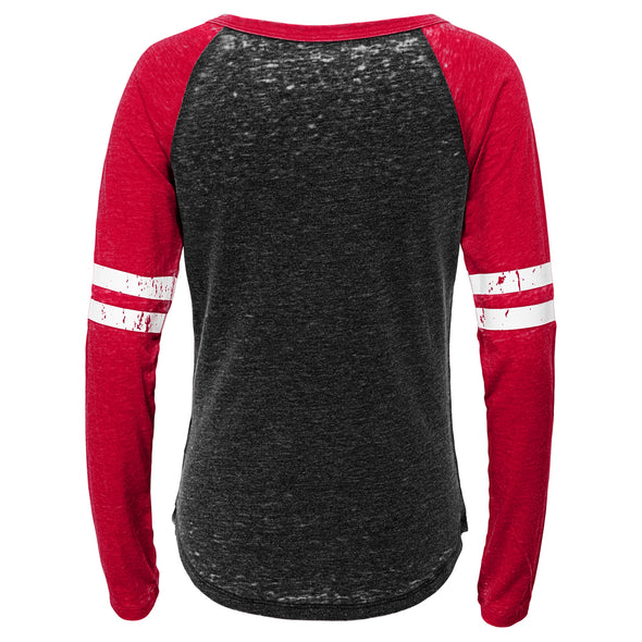 Outerstuff NFL Youth Girls Atlanta Falcons Burnout Long Sleeve T-Shirt