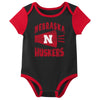 Outerstuff NCAA Infant Unisex Nebraska Huskers Variety 3-Pack Bodysuit Set