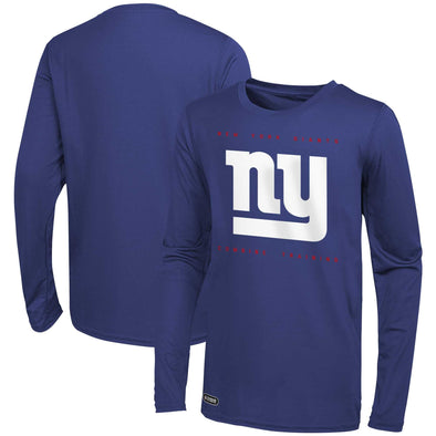 Outerstuff NFL Men's New York Giants Side Drill Long Sleeve Shirt