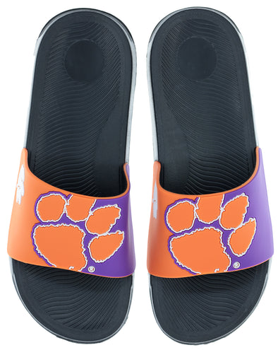FOCO NCAA Men's Clemson Tigers Cropped Big Logo Raised Slides