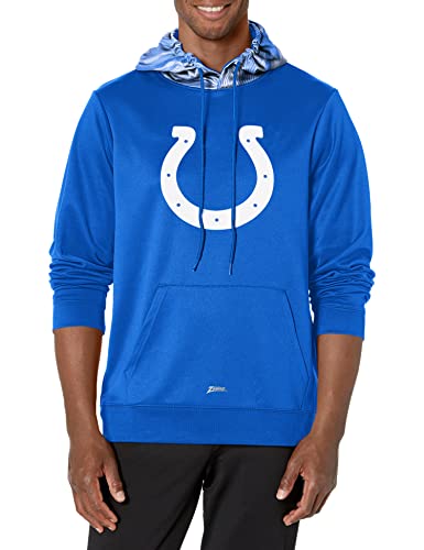 Zubaz NFL Men's Indianapolis Colts Team Color Camo Back Panel Hoodie