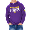 Zubaz NFL Men's Light Weight Team Color Hoodie With 3 Tone Zebra Lined Hood, Great Play Logo, Minnesota Vikings