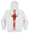 FISLL NBA Men's Chicago Bulls Graphic Stripe Hoodie, White