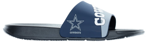 FOCO NFL Men's Dallas Cowboys Cropped Big Logo Raised Slides