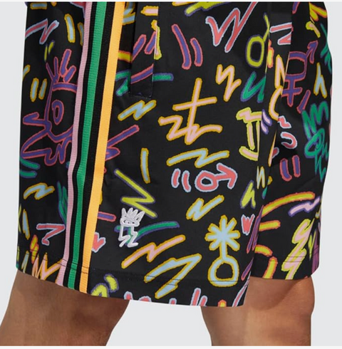 adidas Originals Women's Love Unites Doodle Printed Woven Shorts