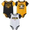 Outerstuff NFL Infant Unisex Pittsburgh Steelers Variety 3-Pack Set