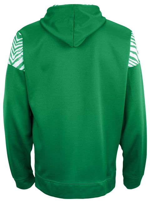 Zubaz NFL Men's New York Jets Solid Full Zip Fleece Hoodie With Zebra Print