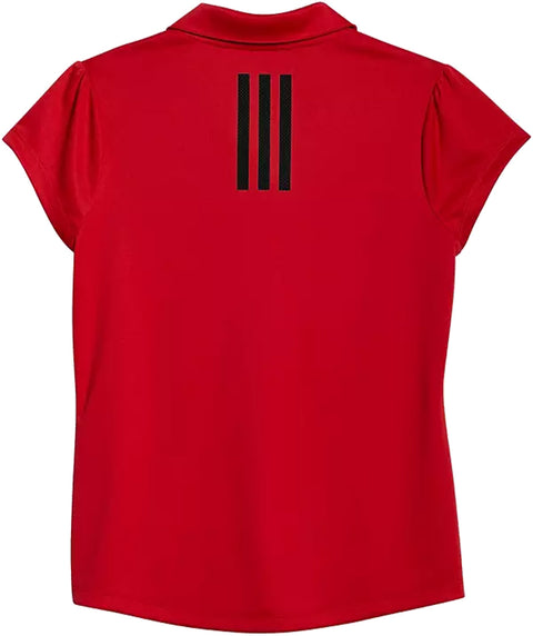 Adidas Youth Girls (7-14) Performance Primegreen Polo Shirt, Collegiate Red