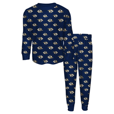 Outerstuff NHL Youth Boys Nashville Predators All Over Print 2-Piece Pajama Set