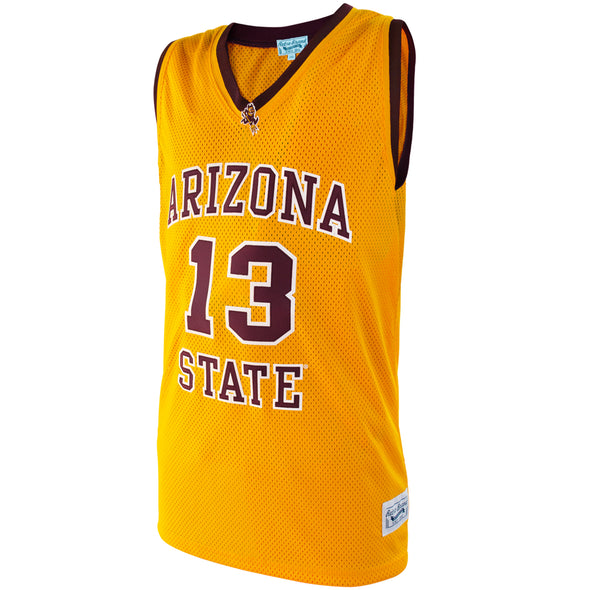 Original Retro Brand NCAA Men's Arizona State Sun Devils #13 James Harden Tackle Twill Jersey, Gold