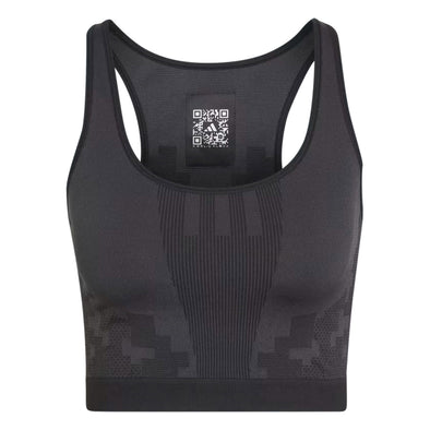 Adidas X Karlie Kloss Women's Seamless Knit Layered Top, Carbon/Black