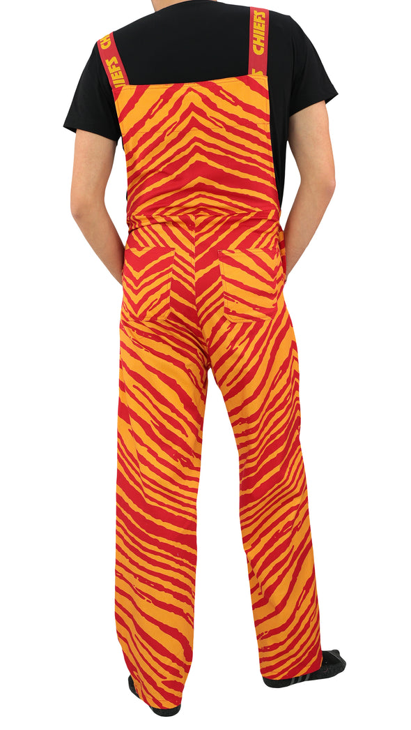 Zubaz NFL Unisex Zebra Lightweight Bib, Kansas City Chiefs