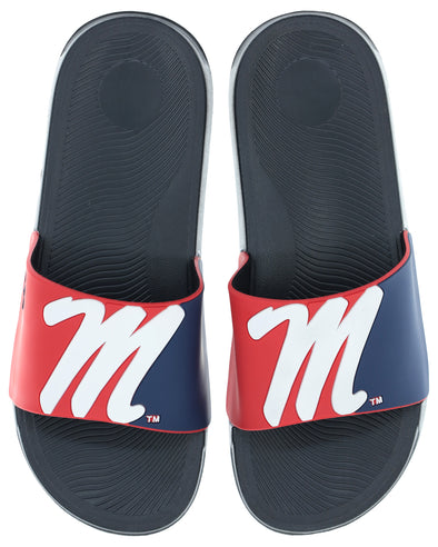 FOCO NCAA Men's Ole Miss Rebels Cropped Big Logo Raised Slides