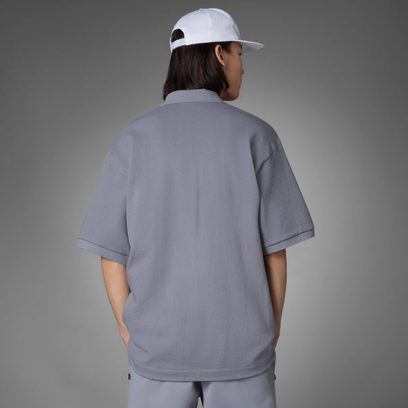 Adidas Originals Men's Blue Version Tie-Break Polo Shirt, Grey
