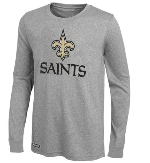 Outerstuff NFL Men's New Orleans Saints Athleisure Combine LS Shirt