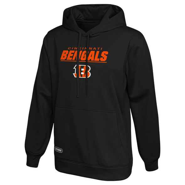 Outerstuff NFL Men's Cincinnati Bengals Stated Pullover Hoodie, Black