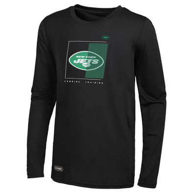 Outerstuff NFL Men's New York Jets Too Tough Long Sleeve Dri-Tek T-Shirt