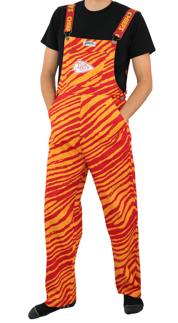 Zubaz NFL Unisex Zebra Lightweight Bib, Kansas City Chiefs