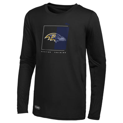Outerstuff NFL Men's Baltimore Ravens Too Tough Long Sleeve Dri-Tek T-Shirt