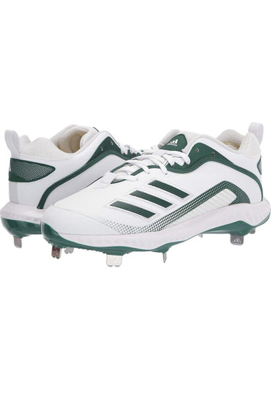 Adidas Mens Icon 6 Bounce Baseball Cleats, Dark Green/White