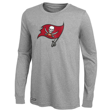 Outerstuff NFL Men's Tampa Bay Buccaneers Primary Stadium Logo Long Sleeve Tee