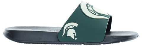FOCO NCAA Men's Michigan State Spartans Tide Cropped Big Logo Raised Slides