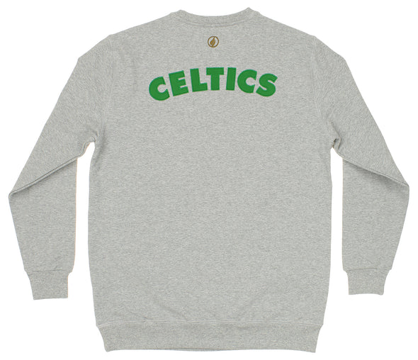 FISLL NBA Men's Boston Celtics Sweatshirt Top, Gray