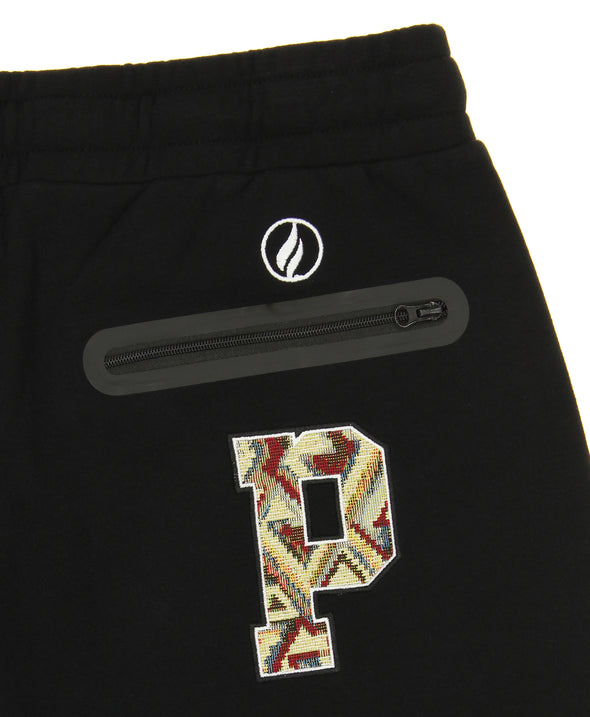 FISLL NBA Men's Philadelphia 76ers Moroccan Detail Jogger, Black