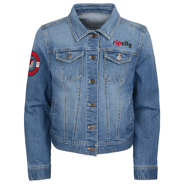 Outerstuff NBA Youth Boys Portland Trail Blazers Old School Denim Jacket