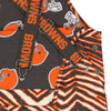 Zubaz NFL Unisex Zebra Lined Bib Overalls for Adult Men and Women, Cleveland Browns