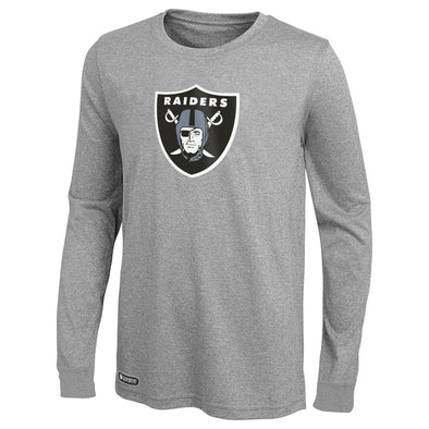 Outerstuff NFL Men's Las Vegas Raiders Primary Stadium Logo Long Sleeve Tee
