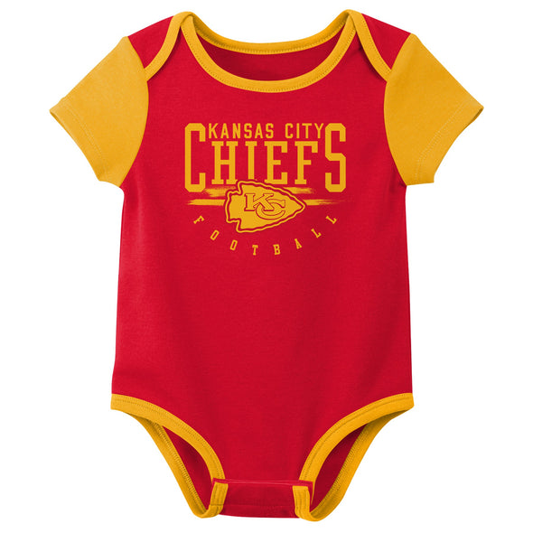 Outerstuff NFL Infant Unisex Kansas City Chiefs 49ers Variety 3-Pack Set