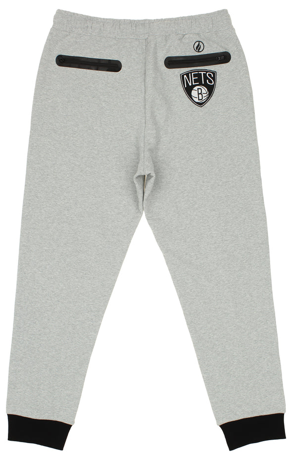 FISLL NBA Men's Brooklyn Nets Jogger, Heather Gray