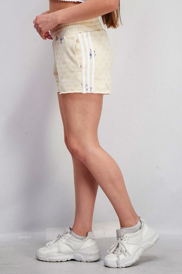 Adidas Originals X Disney Women's Lilo & Stitch Shorts, Wonder White