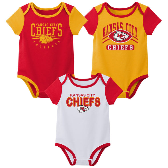 Outerstuff NFL Infant Unisex Kansas City Chiefs 49ers Variety 3-Pack Set